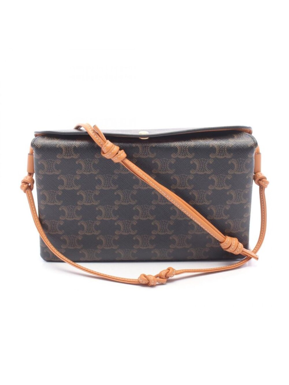 Celine Shoulder Bag Trio Flap Triomphe Leather